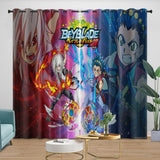 BeyBlade Burst Curtains Blackout Window Drapes Kids Room Decoration