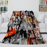 Black Clover Blanket Flannel Fleece Pattern Throw Room Decoration