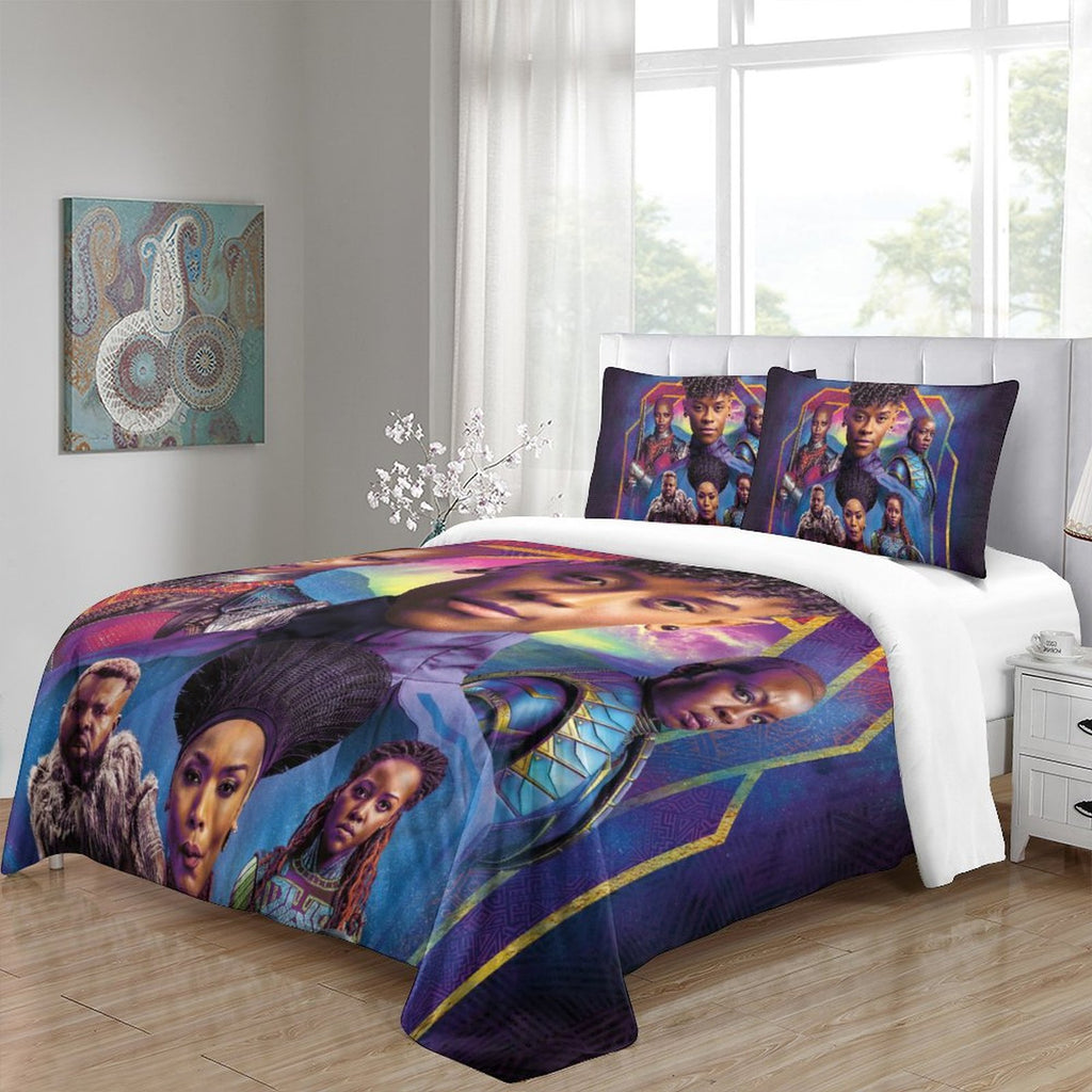 Black Panther Wakanda Forever Bedding Set Quilt Cover
