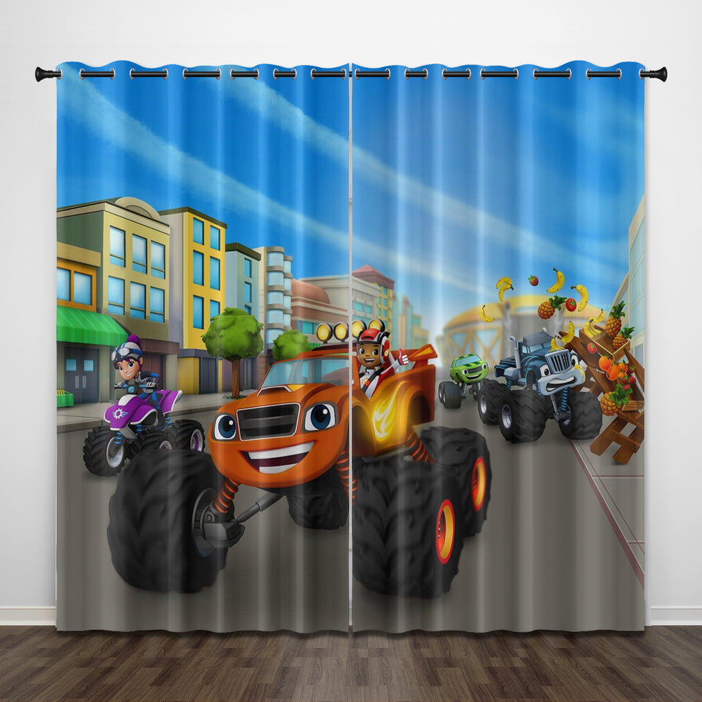 Blaze and the Monster Machines Curtains Pattern Blackout Window Drapes