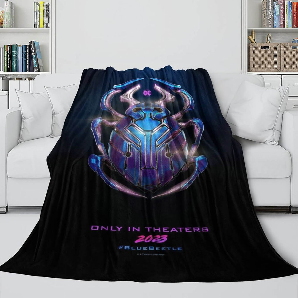 Blue Beetle Blanket Flannel Fleece Throw Room Decoration