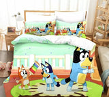 Bluey Bedding Set Pattern Kids Quilt Cover Without Filler