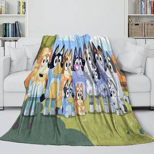 Bluey Blanket Pattern Flannel Kids Throw Room Decoration