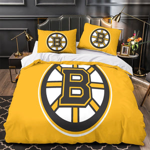 Boston Bruins Bedding Set Pattren Quilt Duvet Cover Without Filler