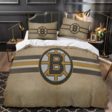 Boston Bruins Bedding Set Pattren Quilt Duvet Cover Without Filler
