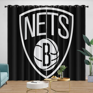 Brooklyn Nets Curtains Blackout Window Drapes Room Decoration