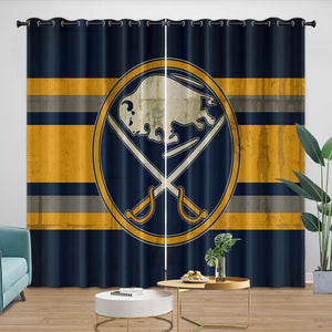 Buffalo Sabres Curtains Blackout Window Drapes Room Decoration
