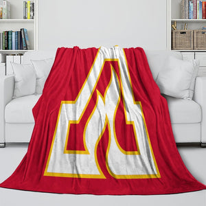 Calgary Flames Blanket Flannel Throw Kids Room Decoration