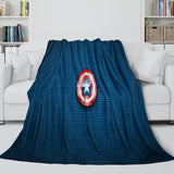 Captain America Blanket Pattern Flannel Kids Room Throw