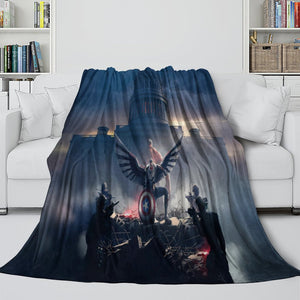 Captain America Brave New World Blanket Flannel Throw Room Decoration