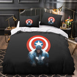 Captain America Duvet Cover Kids Room Bedding Set Without Filler