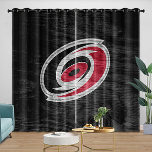 Carolina Hurricanes Curtains Blackout Window Drapes Room Decoration