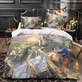 Cartoon Beauty and the Beast Bedding Set Quilt Duvet Cover Without Filler