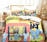 Cartoon Bluey Bedding Set Pattern Kids Quilt Cover Without Filler