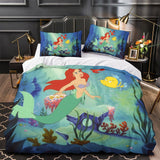 Cartoon The Little Mermaid Ariel Bedding Set Quilt Duvet Cover Without Filler