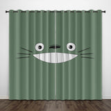 Cartoon Tonari no Totoro Curtains Pattern Blackout Window Drapes