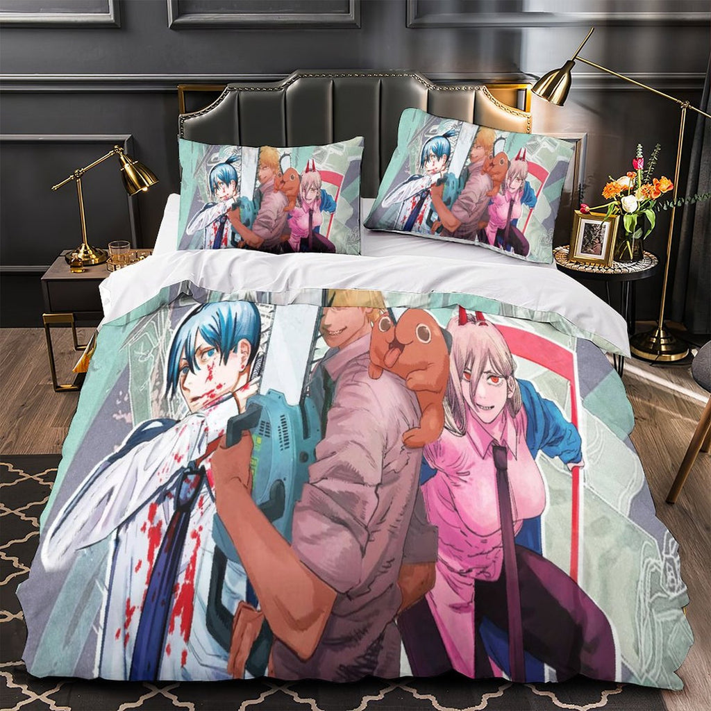 Chainsaw Man Bedding Set Quilt Duvet Cover Without Filler