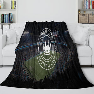 Charlotte FC Blanket Flannel Fleece Throw Room Decoration