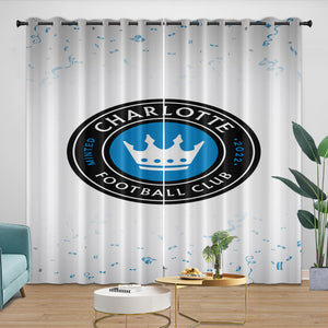 Charlotte FC Curtains Blackout Window Drapes Room Decoration
