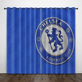 Chelsea Football Club Curtains Pattern Blackout Window Drapes