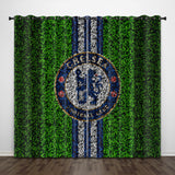 Chelsea Football Club Curtains Pattern Blackout Window Drapes