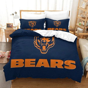 Chicago Bears Duvet Cover Kids Room Bedding Set Without Filler