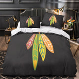 Chicago Blackhawks Bedding Set Quilt Duvet Cover Without Filler
