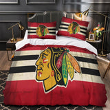 Chicago Blackhawks Bedding Set Quilt Duvet Cover Without Filler