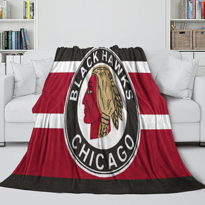 Chicago Blackhawks Blanket Flannel Throw Kids Room Decoration