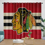 Chicago Blackhawks Curtains Blackout Window Drapes Room Decoration