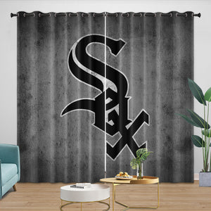 Chicago White Sox Curtains Blackout Window Drapes Room Decoration