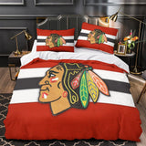 Chicago Blackhawks Bedding Set Quilt Duvet Cover Without Filler