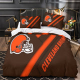 Cleveland Browns Bedding Set Duvet Cover Without Filler