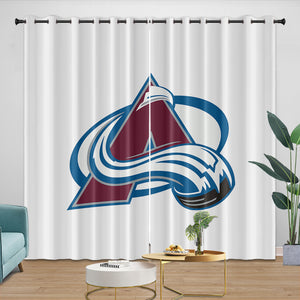 Colorado Avalanche Curtains Blackout Window Drapes Room Decoration