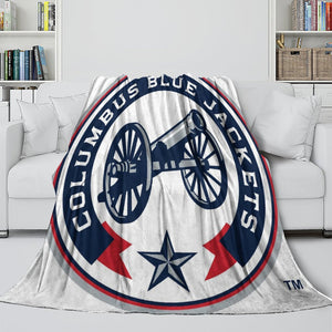 Columbus Blue Jackets Blanket Flannel Throw Kids Room Decoration