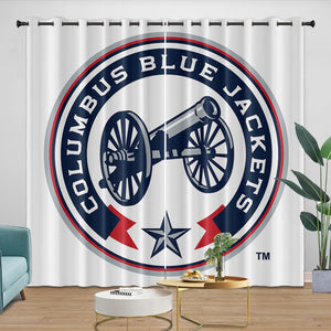 Columbus Blue Jackets Curtains Blackout Window Drapes Room Decoration
