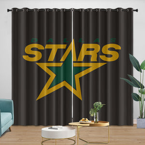 Dallas Stars Curtains Blackout Window Drapes Room Decoration