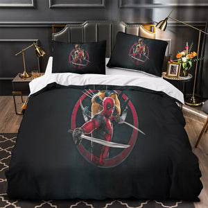 Deadpool And Wolverine Bedding Set Pattern Quilt Cover Without Filler