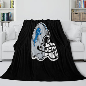 Detroit Lions Blanket Flannel Fleece Throw Kids Room Decoration