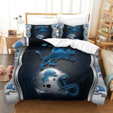 Detroit Lions Duvet Cover Kids Room Bedding Set Without Filler
