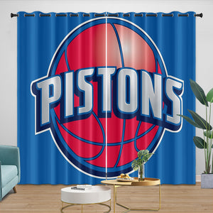Detroit Pistons Curtains Blackout Window Drapes Room Decoration