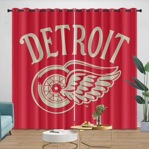 Detroit Red Wings Curtains Blackout Window Drapes Room Decoration
