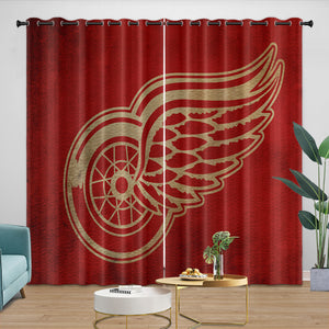 Detroit Red Wings Curtains Blackout Window Drapes Room Decoration