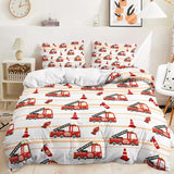Digger Dump Truck Excavator Bedding Set Quilt Cover Without Filler