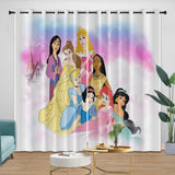 Disney Princess Pattern Curtains Blackout Kids Room Window Drapes