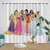 Disney Princess Pattern Curtains Blackout Kids Room Window Drapes