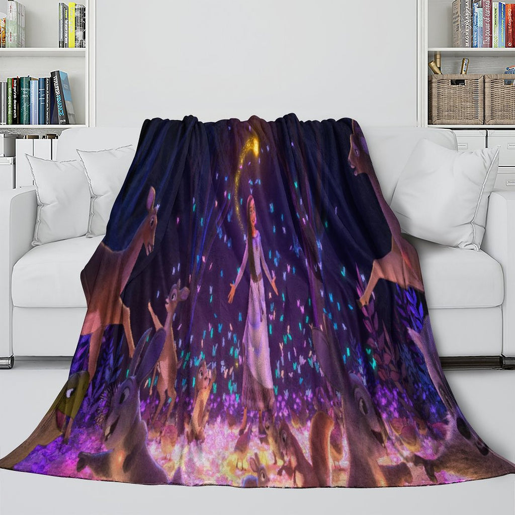 Disney Wish Blanket Flannel Fleece Throw Room Decoration