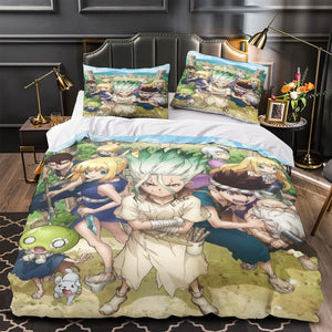 Dr Stone Hd Anime Bedding Set Duvet Cover Without Filler