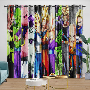 Dragon Ball FighterZ Curtains Blackout Window Drapes Room Decoration