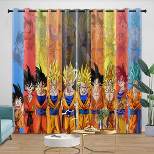 Dragon Ball Super Curtains Blackout Window Kids Room Drapes